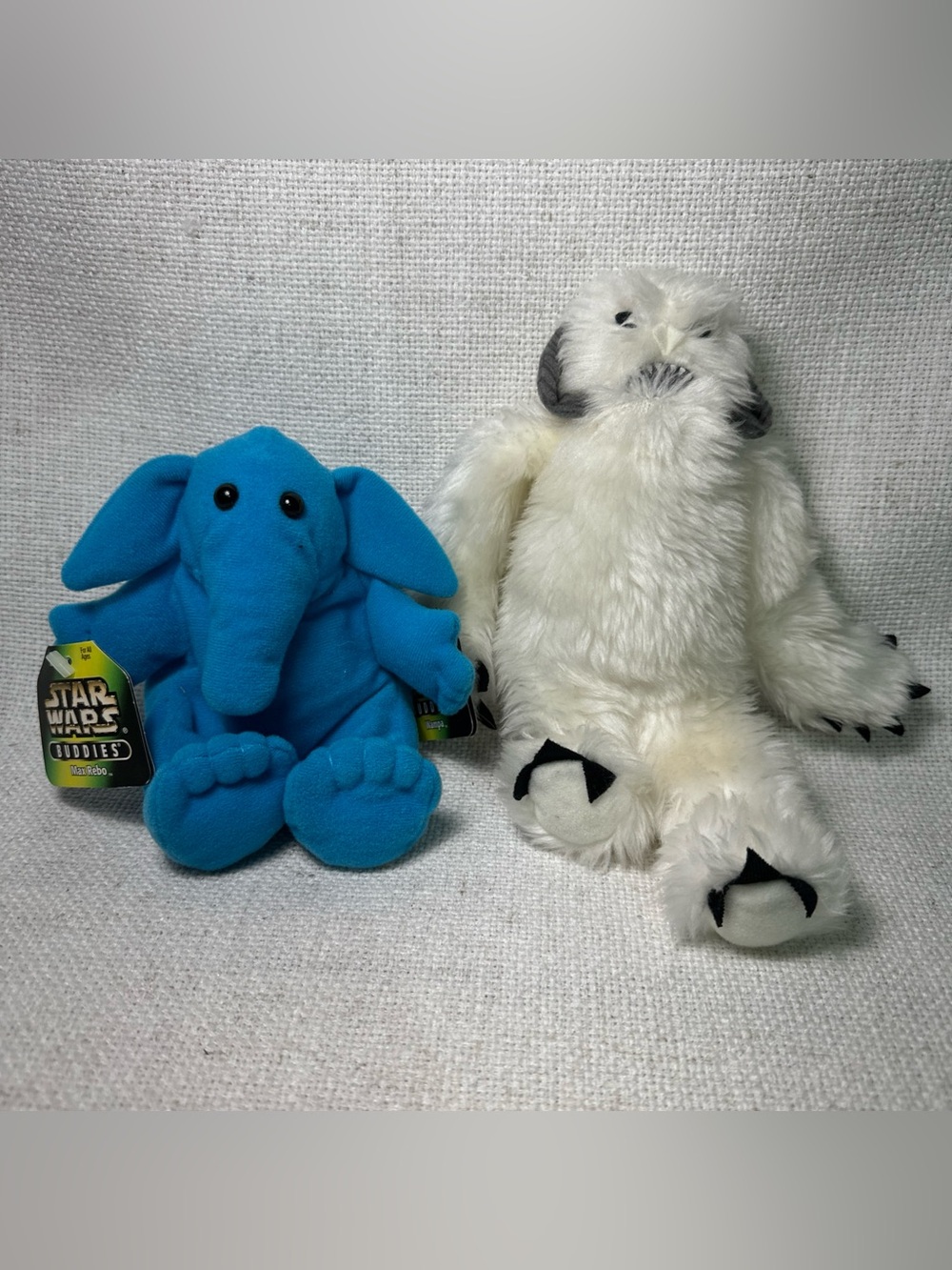 Vintage 1997 Star Wars Buddies Plush Set 2 Characters Beanie Max Reno, And Wampa